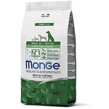 Monge Maxi Puppy Junior Pollo 3 kg - Alimento Seco Superpremium para Cachorros