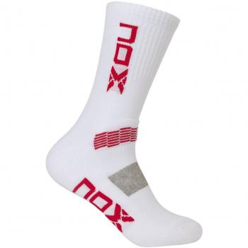 Calcetines Nox Deporte Hombres Blanco Rojo