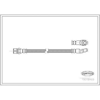 Latiguillo de freno CORTECO 19018469 - manguera flexible para el sistema de frenos, fabricada con materiales de alta calidad, resistente a la presión y a la corrosión, compatible con diversos modelos de vehículos