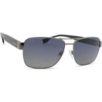 Hugo Boss 1441/S ANS WJ 60 Aviator Sunglasses, 60mm - Black/Gray Polarized Solid - Size: One Size
