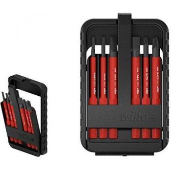 Wiha Juego de bits slimBit electric ranurados, Phillips, de 7 unid., incl. caja de slimBits (43159)