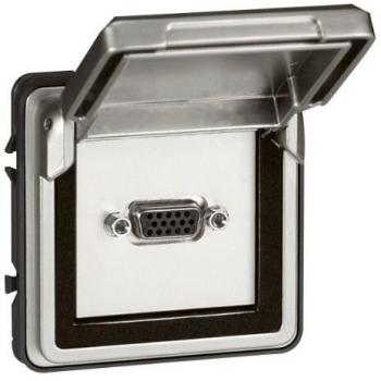 Legrand Soliroc Mosaic Adapter with Lid, 2 Modules, IP55 IK10