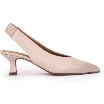 Pedro Miralles - Zapatos de tacón midi de piel en color rosa palo modelo MANDALAY