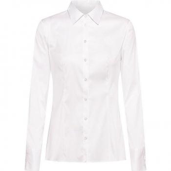 HUGO The Fitted Long Sleeve Shirt White Women's Size 42