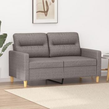 Sofá de 2 plazas en tela gris taupé de 120 cm