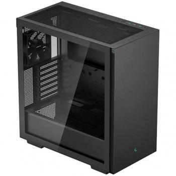 DeepCool CH510 E-ATX Mid Tower Case with Tempered Glass, USB 3.0, Black, Including 1x120mm Fan