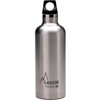 Laken Futura Botella Térmica de Acero Inoxidable 18/8 y Aislamiento de Vacío con Doble Pared, Plateado, 500 ml
