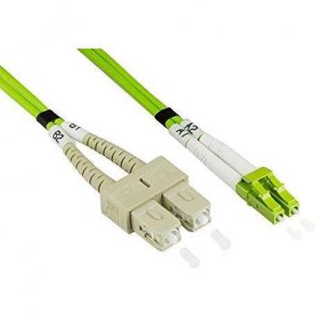 Cable de fibra óptica Good Connections LC-SC Duplex OM5 50/125µ LSZH 15 m Verde