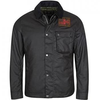 Men's Barbour International Steve McQueen Black Wax Jacket - Size XL
