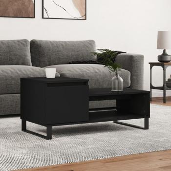 Mesa de salón negra 100x50x45 cm en madera contrachapada multicapa Vidaxl