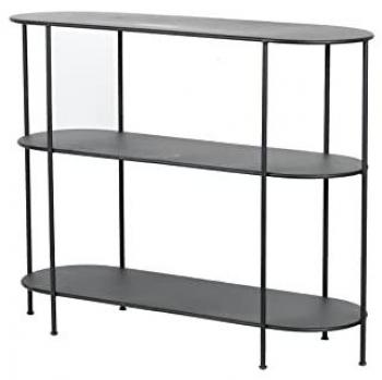 Consola de Metal Negro Adda Home 100x35x80 Cm - Mueble de Entrada con Almacenamiento Adicional y Diseño Moderno