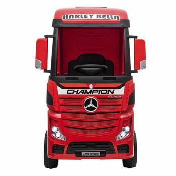 Camión Eléctrico Infantil Mercedes-Benz Actros 12V con Control Remoto, MP3 y Luces LED, Color Rojo
