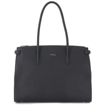 Borsa a spalla Furla Pin in pelle nera