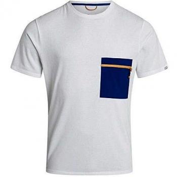 Berghaus Camiseta de Bolsillo Drakestone para Hombre, Blanco/Azul sodalita, pequeño