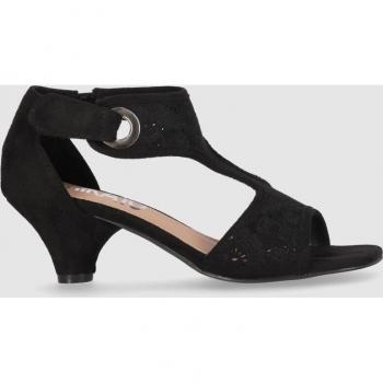 Sandalias de tacón para mujer Chika10 New Amira 02 negras con cierre ajustable y talonera cerrada
