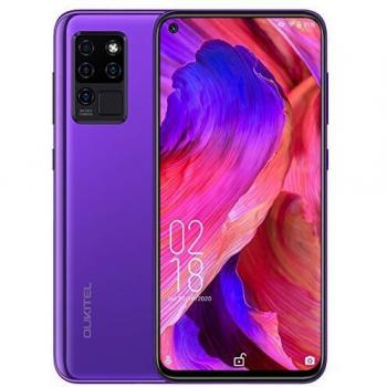 Teléfono de Móvil,OUKITEL C21 Android 10 Móviles y Smartphones Libres 4G Dual SIM,Pantalla FHD+ de 6.4 4GB RAM+64GB ROM Helio P60 Móviles Libres,4000 mAh Bateria Cuatro Cámaras Smartphones,Morado