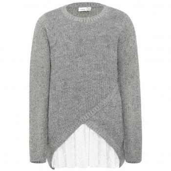 NAME IT - Jerséi - para niña Gris 122/128 cm