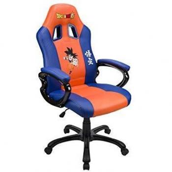 Subsonic - Asiento de Juego Sillón Gamer ergonómico, Silla Gaming giratoria de Oficina, con Licencia Oficial DBZ Dragon Ball Super San Goku, Naranja y Azul