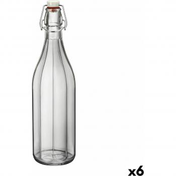 Botella Bormioli Rocco Oxford de Vidrio Transparente (1 L) - Pack de 6 Unidades