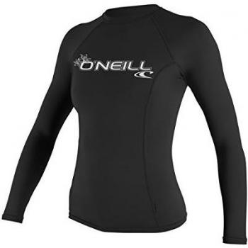 O 'Neill Wetsuits Mujer Protección UV WMS Basic MusicSkins L/S Crew Negro negro Talla:extra-large
