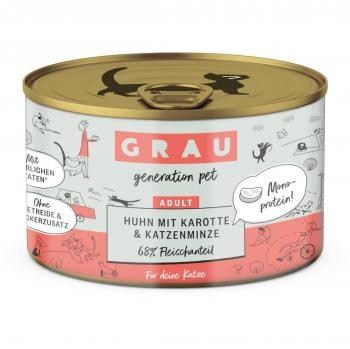 GRAU Gourmet sin cereales - Pollo con zanahoria y catnip