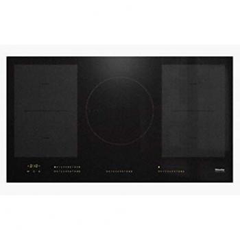 Placa de inducción Miele KM 7594 FL de 90 cm con 2 áreas de cocción PowerFlex en vidrio cerámico negro sin marco