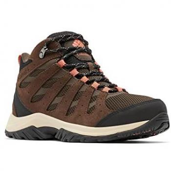 Columbia - Botas de montaña de mujer REDMOND™ III MID WATERPROOF, características: impermeables, diseño mid, ideal para senderismo y trekking, color marrón (Cordovan/Dark Coral), talla 39.5 EU
