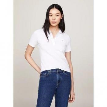 Polo Casual de Mujer Tommy Hilfiger 1985 Blanco (3XL) - Manga Corta, Algodón Orgánico, Sostenible