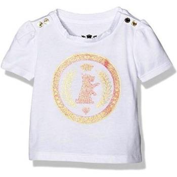 Juicy Couture Logo Scottie Crest SS Tee, Camiseta Unisex-Bebé, Blanco, 9-12 Meses
