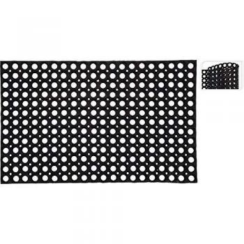 Alfombra de Entrada de Goma con Agujeros 50x80 cm Negra
