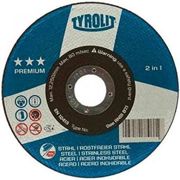 Tyrolit 42 Disco de corte acodado, tejido Conexión, tamaño 230 x 3,0 x 22,23, VE: 10 pieza, 1 pieza, 872351