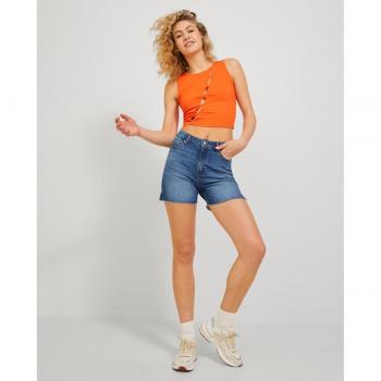 Shorts vaqueros de tiro alto para mujer Jack & Jones 12227837-Marino