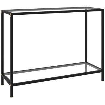 vidaXL Console Table Transparent 100x35x75 cm Tempered Glass