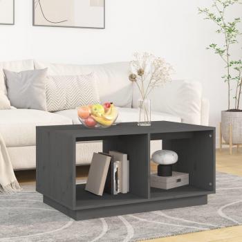 Mesa de centro vidaXL madera maciza de pino 80x50x40 cm Natural, Blanco, Gris Mesita de Salón o Comedor o Auxiliar Mesa de Café