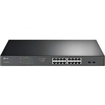 TP-Link TL-SG1218MPE JetStream 16-Port Gigabit Easy Smart PoE/PoE+ Switch with 2 Fans, QoS, IGMP Snooping
