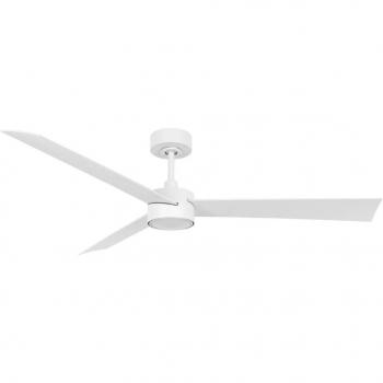 Ventilador de techo con luz Beacon Climate IV, color blanco, silencioso