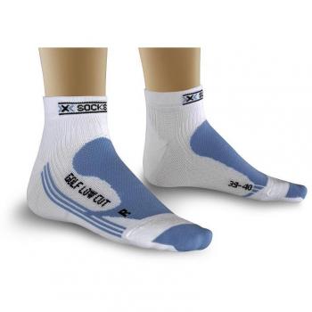 X-Socks Mujer Golf Lo Cut calcetín, mujer, White/Sky Blue