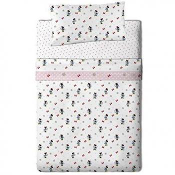 Disney Minnie Blue Skirt Juego Sábanas de 3 Piezas para Cama 90, Cotton, Multicolor