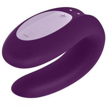 Satisfyer Double Joy Couples Vibrator with App Control - Purple