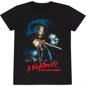 Camiseta unisex negra grande de Nightmare On Elm Street - Logo Poster