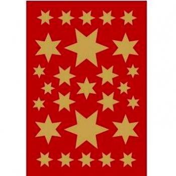 Etiquetas Decorativas HERMA 3927, Estrellas Doradas, 81 Piezas, 3 Hojas, Ideal para Navidad