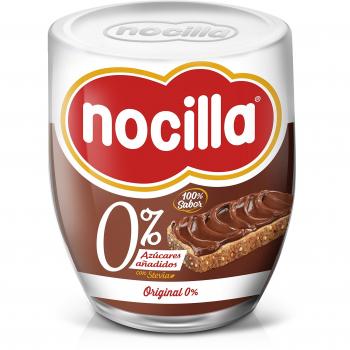 Nocilla Original 0% Azúcares Añadidos: Crema de Cacao Natural con Avellanas y Edulcorantes - Sin Aceite De Palma - 3 Envases de Vidrio Reutilizable de 190 gr.