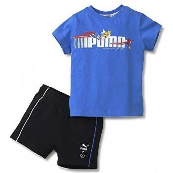 PUMA X Sega Baby Set Chándal, Unisex bebé, Azul/Negro, 3