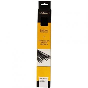 Fellowes 6000602 - Pack de 25 espirales metálicas, 6 mm, color negro