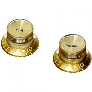 Gibson Les Paul Gold Top Hat Knobs with Metal Insert - Aged Gold 4 Pack