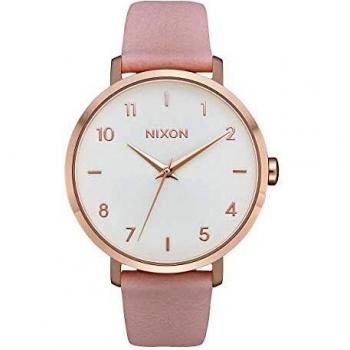 Nixon Reloj Analógico para Mujer de Cuarzo con Correa en Cuero A1091-3027-00