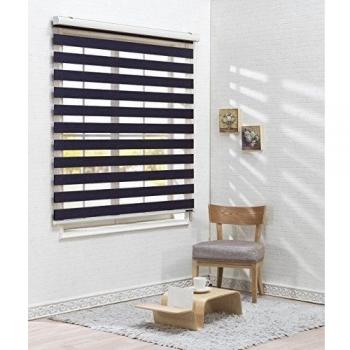 Custom corte a tamaño, [winsharp woodlook 240] Horizontal ventana estor Zebra Dual Persiana & tratamientos,, W x H