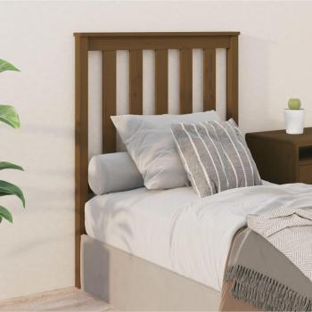 Cabecero para Cama de Madera Maciza de Pino Marrón Miel 81x6x101 cm
