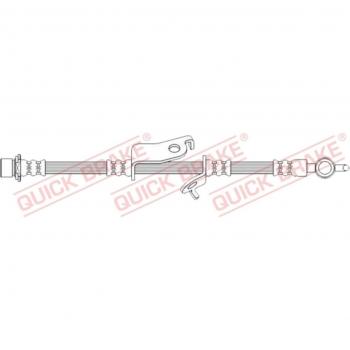 Tubo de freno QUICK BRAKE 50.729, Derecha, Latiguillo de freno