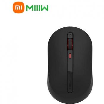 Ratón Inalámbrico Silencioso Xiaomi MIIIW USB 2.4GHz con Botón de Silencio y Ajuste Óptico de 3 Velocidades para Laptop y Oficina - Blanco
